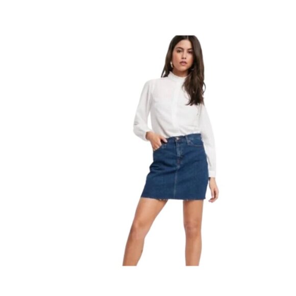 J. CREW Raw Hem Denim / Jean Skirt - Picture 1 of 7